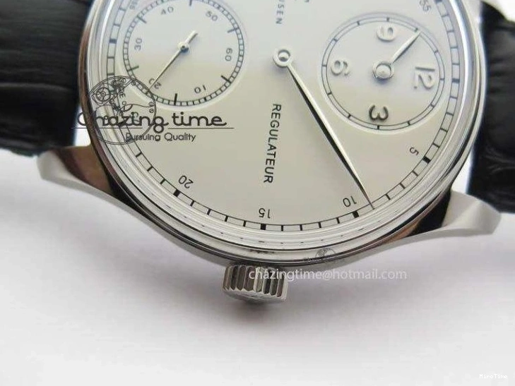 MIROTIME 1230 Effortless Portuguese IW544404 SS White Dial On Black Leather Strap A 7257